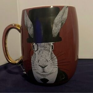 Hipster Rabbit Large Coffee Mug Sweet Living Gold Detail